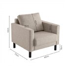 Conjunto Poltrona Com Puff Baú 60cm E Bandeja Antúrio Cabecas