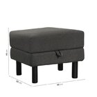 Conjunto Poltrona Com Puff Baú 60cm E Bandeja Antúrio Cabecas