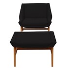 Conjunto Poltrona Com Puff Decorativas Sala De Estar Annecy L