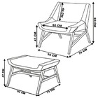 Conjunto Poltrona Com Puff Decorativas Sala De Estar Annecy L