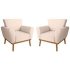 Conjunto Poltrona Decorativa Balneária Linha Bege