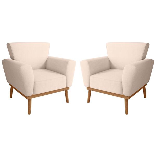 Conjunto Poltrona Decorativa Balneária Linha Bege