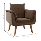 Conjunto Poltrona Decorativa Japeri Inca Marrom