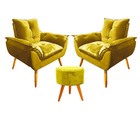 Conjunto Poltrona Decorativa Opala - Star Confort - Kit Opala