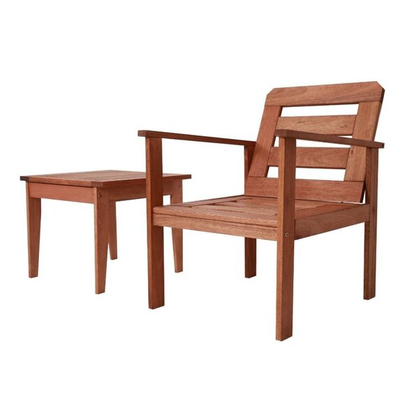Conjunto Poltrona E Mesinha De Centro Madeira Maciça Madeira