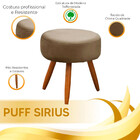 Conjunto Poltrona E Puff Decorativo Opala Veludo Marrom Casto