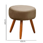 Conjunto Poltrona E Puff Decorativo Opala Veludo Marrom Casto