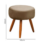 Conjunto Poltrona E Puff Decorativo Opala Veludo Marrom Casto