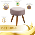 Conjunto Poltrona E Puff Decorativo Opala Veludo Star Confort