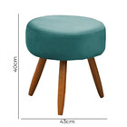 Conjunto Poltrona E Puff Decorativo Opala Veludo Star Confort