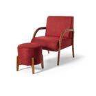 Conjunto Poltrona Estofada Raffinato Com Puff Redondo Estofad