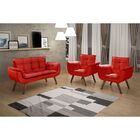 Conjunto Poltrona Namoradeira E 02 Poltronas Bella Pés Em Mad