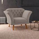 Conjunto Poltrona Para Sala De Recepção Moreira Inca Sépia