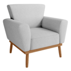 Conjunto Poltrona Para Sala De Recepção Viana Linha Cinza