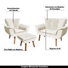 Conjunto Poltrona Puff E Namoradeira Pés Palito Charger Velud