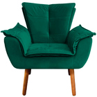 Conjunto Poltrona Puff E Namoradeira Pés Palito Charger Velud