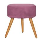 Conjunto Poltronaopala E Puff Redondo Pés Palito Rosê