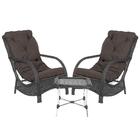 Conjunto Poltronas Com Mesa Jardim Varanda Área Externa Desca