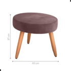 Conjunto Poltronas E Puff Anari Veludo Rosê