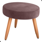 Conjunto Poltronas E Puff Anari Veludo Rosê