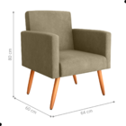 Conjunto Poltronas E Puff Anari Veludo Turkey Cappuccino