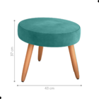 Conjunto Poltronas E Puff Iara Veludo Verde Menta
