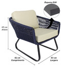 Conjunto Poltronas, Namoradeira E Mesa Milão Trama Original