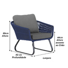 Conjunto Poltronas, Namoradeira E Mesa Milão Trama Original