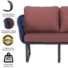 Conjunto Poltronas, Namoradeira E Mesa Milão Trama Original