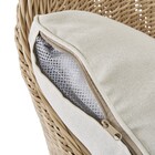 Conjunto de Poltronas para Jardim 90x63x70cm Medena 2 Lugares Alumínio e Poliéster Bege Naterial