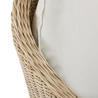 Conjunto de Poltronas para Jardim 90x63x70cm Medena 2 Lugares Alumínio e Poliéster Bege Naterial