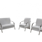 Conjunto Poltronas Venus Braços Em Alumínio 1 Namoradeira 2 D