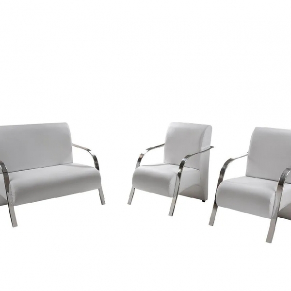 Conjunto Poltronas Venus Braços Em Alumínio 1 Namoradeira 2 D