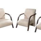 Conjunto Poltronas Venus Braços Em Madeira 1 Namoradeira 2 De