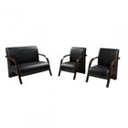 Conjunto Poltronas Venus Braços Em Madeira 1 Namoradeira 2 De