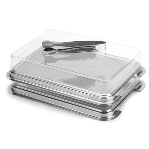 Conjunto Porta Frios 2 Divisorias Com Pinça 15 5x21 1cm Forma