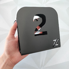 Conjunto Porta Guardanapo Preto Número 1 A 30 Acrílico Restau