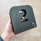 Conjunto Porta Guardanapo Preto Número 1 A 30 Acrílico Restau