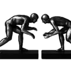 Conjunto Porta Livros Wrestling 15cm- Preto