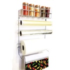 Conjunto Porta Papel Toalha 5 Em 1 Cromado Com 5 Potes Para T