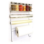 Conjunto Porta Papel Toalha 6 Em 1 Cromado Com 6 Potes Para T