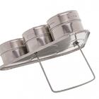 Conjunto Porta Tempero 6 Peças Inox Suporte Magnético - Lyor