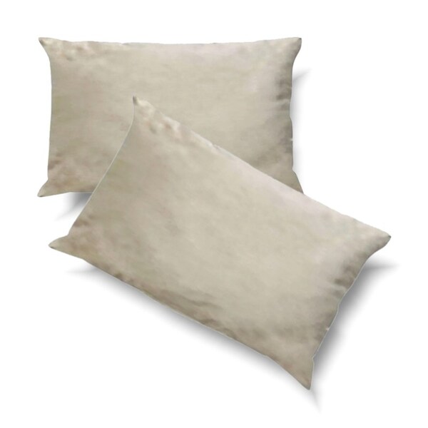 Conjunto Porta Travesseiro Em Veludo Bege