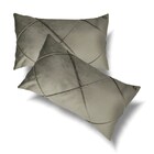 Conjunto Porta Travesseiro Em Veludo Drapeado Camurça