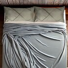 Conjunto Porta Travesseiro Em Veludo Drapeado Camurça