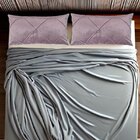 Conjunto Porta Travesseiro Em Veludo Drapeado Rosa Quartzo