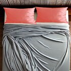 Conjunto Porta Travesseiro Em Veludo Liso Rosa Coral