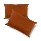 Conjunto Porta Travesseiro Em Veludo Liso Terracota