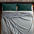 Conjunto Porta Travesseiro Em Veludo Liso Verde Escuro