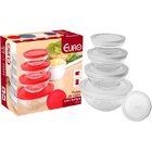 Conjunto Potes De Vidro Com Tampa 5 Peças Branco - Euro